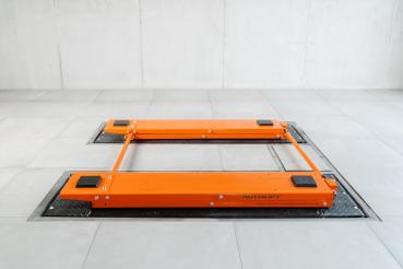 Mobile Hebebühne Scherenhebebühne Reifendienst mechanisch JH6 orange JH-TWIN-062-DRILL-2004-V01